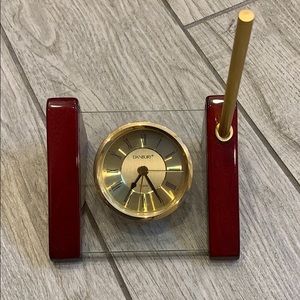 LAST CHANCE! Things Remembered Desk Clock & Pen Set